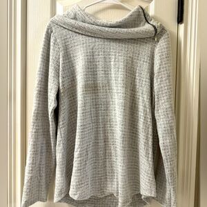 New Grey Cowl Neck Sweater - Fortune + Ivy - XL
